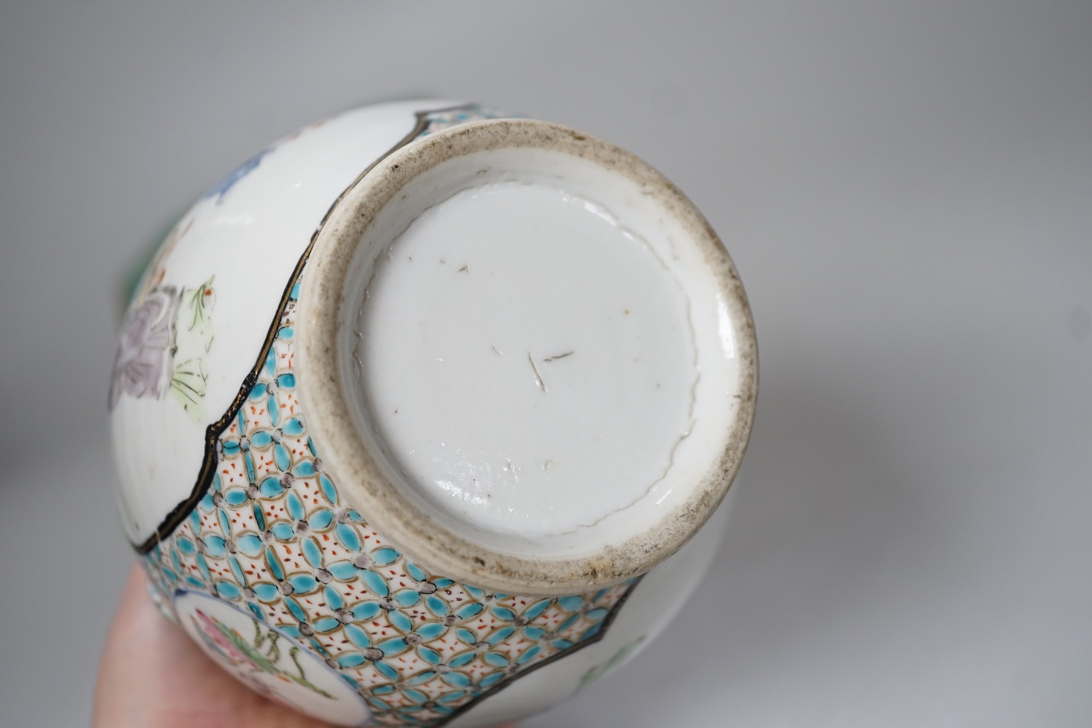 A group of eight items of Chinese ceramics, some damage